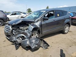 Salvage cars for sale at Woodhaven, MI auction: 2017 Ford Escape SE