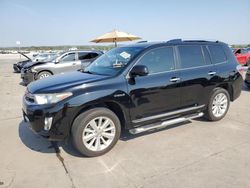 Salvage cars for sale at Grand Prairie, TX auction: 2012 Toyota Highlander Hybrid Limited