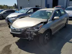 Salvage cars for sale at Vallejo, CA auction: 2016 Honda Accord LX