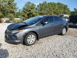 Honda salvage cars for sale: 2012 Honda Civic LX