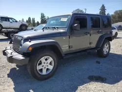 Salvage cars for sale at Graham, WA auction: 2018 Jeep Wrangler Unlimited Sport