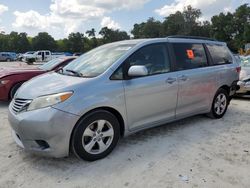 Salvage cars for sale at Ocala, FL auction: 2015 Toyota Sienna LE