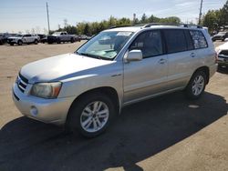 Toyota salvage cars for sale: 2006 Toyota Highlander Hybrid