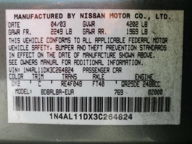 2003 Nissan Altima Base