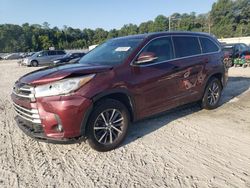 Salvage cars for sale at Ellenwood, GA auction: 2017 Toyota Highlander SE