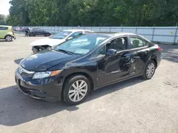 Salvage cars for sale at Glassboro, NJ auction: 2012 Honda Civic EXL