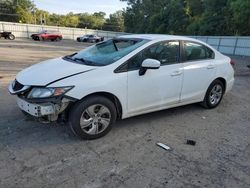 Salvage cars for sale at Shreveport, LA auction: 2015 Honda Civic LX