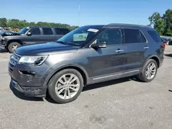 Salvage cars for sale at Dunn, NC auction: 2018 Ford Explorer Limited