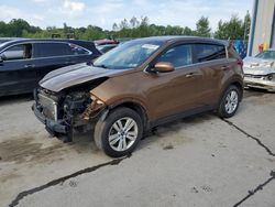 Salvage cars for sale at Duryea, PA auction: 2017 KIA Sportage LX