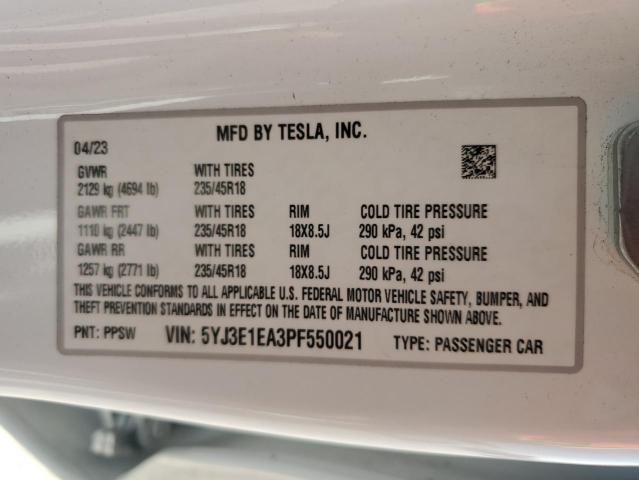 2023 Tesla Model 3