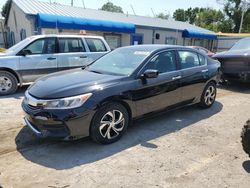 Salvage cars for sale at Wichita, KS auction: 2017 Honda Accord LX