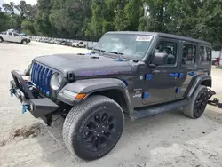 Jeep salvage cars for sale: 2022 Jeep Wrangler Unlimited Sahara 4XE