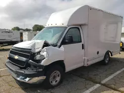 Salvage trucks for sale at Woodhaven, MI auction: 2021 Chevrolet Express G3500