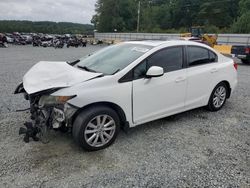 Salvage cars for sale at Concord, NC auction: 2012 Honda Civic EX