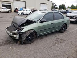 Salvage cars for sale at Woodburn, OR auction: 2004 Honda Civic DX VP