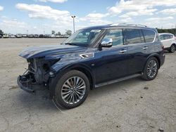 Salvage cars for sale from Copart Indianapolis, IN: 2019 Infiniti QX80 Luxe