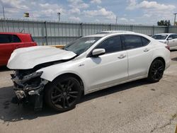 Salvage cars for sale at Dyer, IN auction: 2018 Acura TLX TECH+A