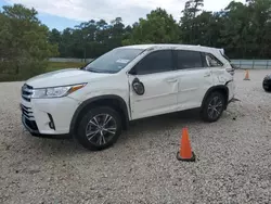 Salvage cars for sale at Houston, TX auction: 2019 Toyota Highlander LE