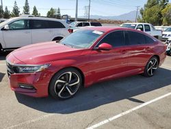 Salvage cars for sale at Rancho Cucamonga, CA auction: 2018 Honda Accord Sport