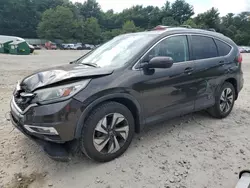 Salvage cars for sale at Mendon, MA auction: 2015 Honda CR-V Touring