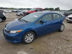 Salvage cars for sale at Kansas City, KS auction: 2012 Honda Civic LX