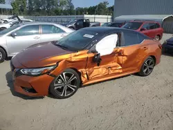 Salvage cars for sale at Spartanburg, SC auction: 2021 Nissan Sentra SR