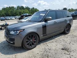 Salvage cars for sale at Mendon, MA auction: 2016 Land Rover Range Rover HSE