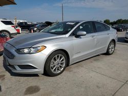 Salvage cars for sale at Grand Prairie, TX auction: 2017 Ford Fusion SE Hybrid