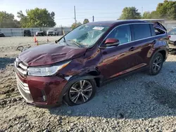 Salvage cars for sale at Mebane, NC auction: 2019 Toyota Highlander LE