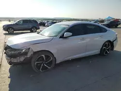 Salvage cars for sale at Grand Prairie, TX auction: 2019 Honda Accord Sport