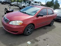 Toyota Vehiculos salvage en venta: 2007 Toyota Corolla CE