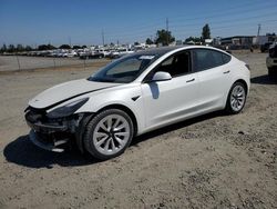 Tesla Vehiculos salvage en venta: 2022 Tesla Model 3