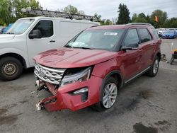 Ford Explorer salvage cars for sale: 2018 Ford Explorer XLT