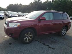 Salvage cars for sale from Copart Exeter, RI: 2008 Toyota Highlander