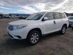 Salvage cars for sale from Copart San Martin, CA: 2013 Toyota Highlander Base