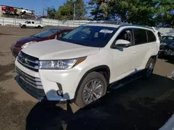 Salvage cars for sale at New Britain, CT auction: 2019 Toyota Highlander SE