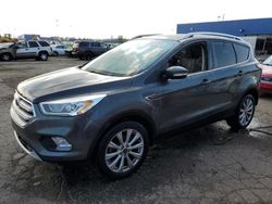 Salvage cars for sale from Copart Woodhaven, MI: 2017 Ford Escape Titanium