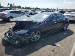 Salvage cars for sale at Van Nuys, CA auction: 2015 Tesla Model S 85