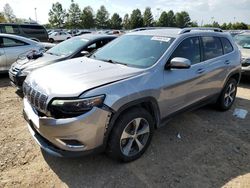 Jeep Cherokee Limited salvage cars for sale: 2020 Jeep Cherokee Limited