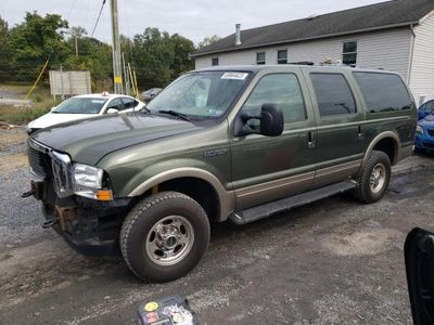 Salvage cars for sale from Copart York Haven, PA: 2000 Ford Excursion Limited