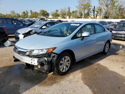 Honda Civic salvage cars for sale: 2012 Honda Civic LX