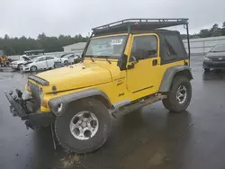 Salvage cars for sale from Copart Windham, ME: 2000 Jeep Wrangler / TJ Sport