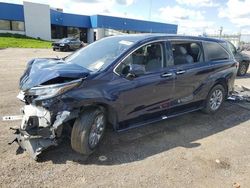 Salvage cars for sale from Copart Woodhaven, MI: 2022 Toyota Sienna XLE