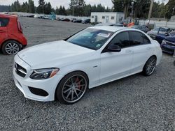 Salvage cars for sale from Copart Graham, WA: 2016 Mercedes-Benz C 450 4matic AMG