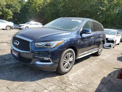 Salvage cars for sale at Austell, GA auction: 2020 Infiniti QX60 Luxe