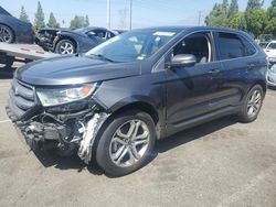 Salvage cars for sale from Copart Rancho Cucamonga, CA: 2017 Ford Edge Titanium