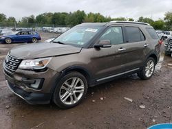 Salvage cars for sale from Copart Chalfont, PA: 2016 Ford Explorer Limited