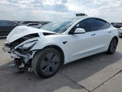 Vehiculos salvage en venta de Copart Grand Prairie, TX: 2022 Tesla Model 3