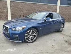 Salvage cars for sale at Wheeling, IL auction: 2018 Infiniti Q50 Luxe