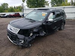 Carros salvage sin ofertas aún a la venta en subasta: 2017 Ford Explorer Platinum